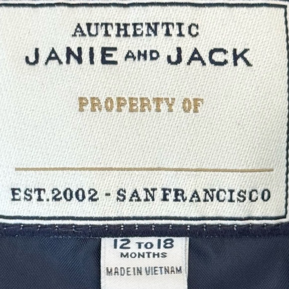 Janie and Jack Navy Blue Toddler Puffer Jacket Size 12-18 Months - Picture 8 of 12